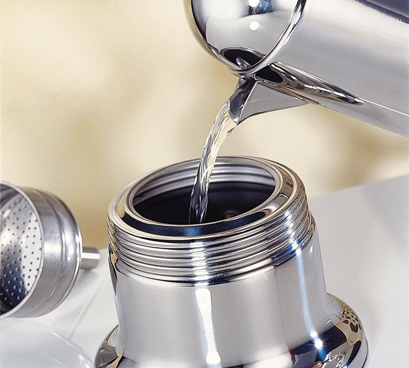 CILIO Aida Stainless Steel Stovetop Espresso Maker, Polished Stainless, 4 Cup,Silver - Image 2